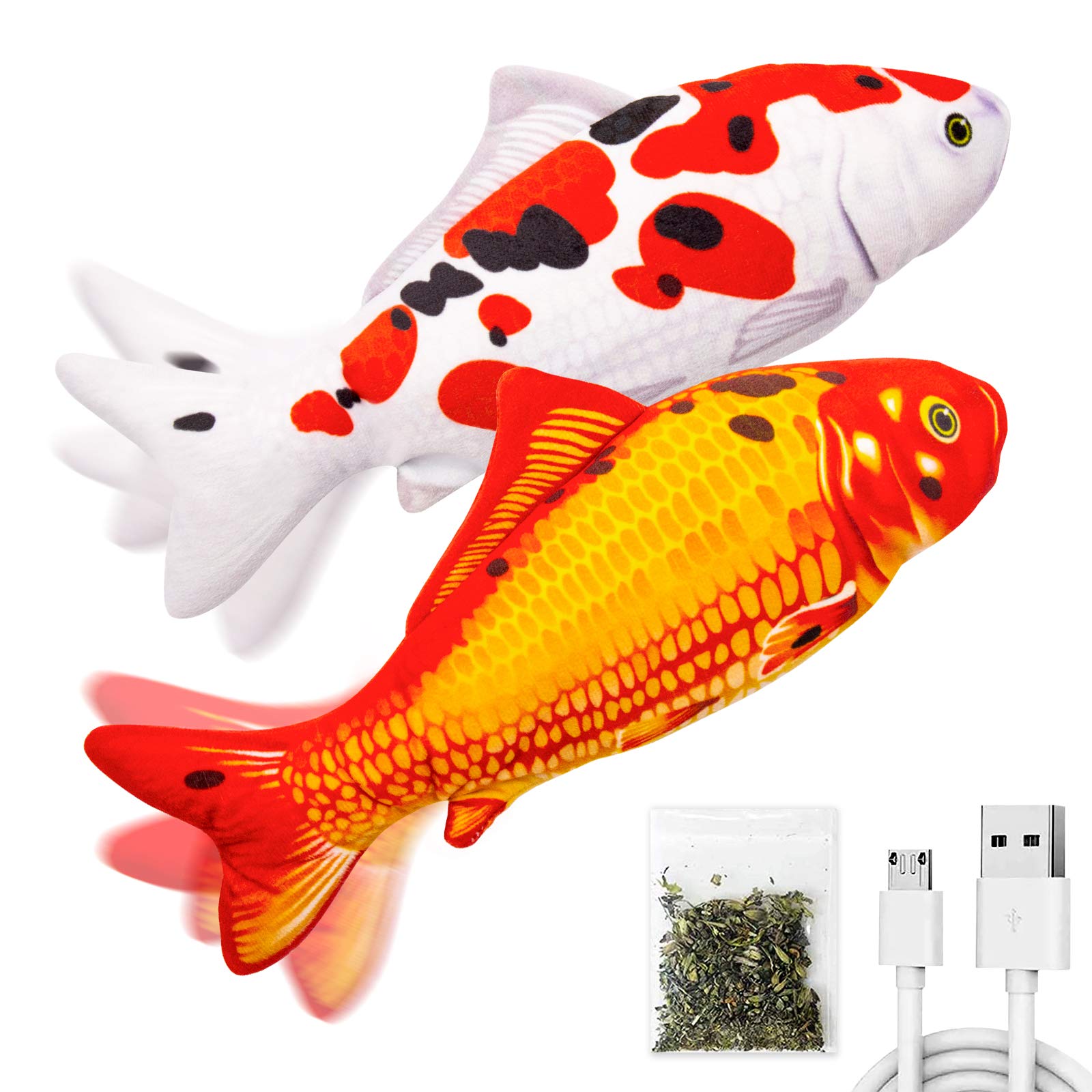 TOOGE floppy fish toy with realistic design encourages active play for indoor cats.