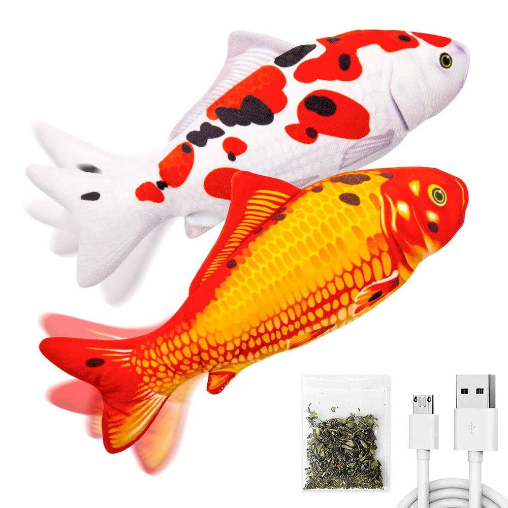 TOOGE floppy fish toy with realistic design encourages active play for indoor cats.