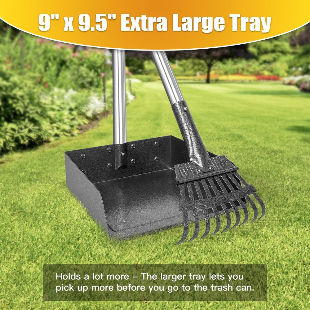TOOGE Larger Pooper Scooper extended reach for easy no-bend scooping