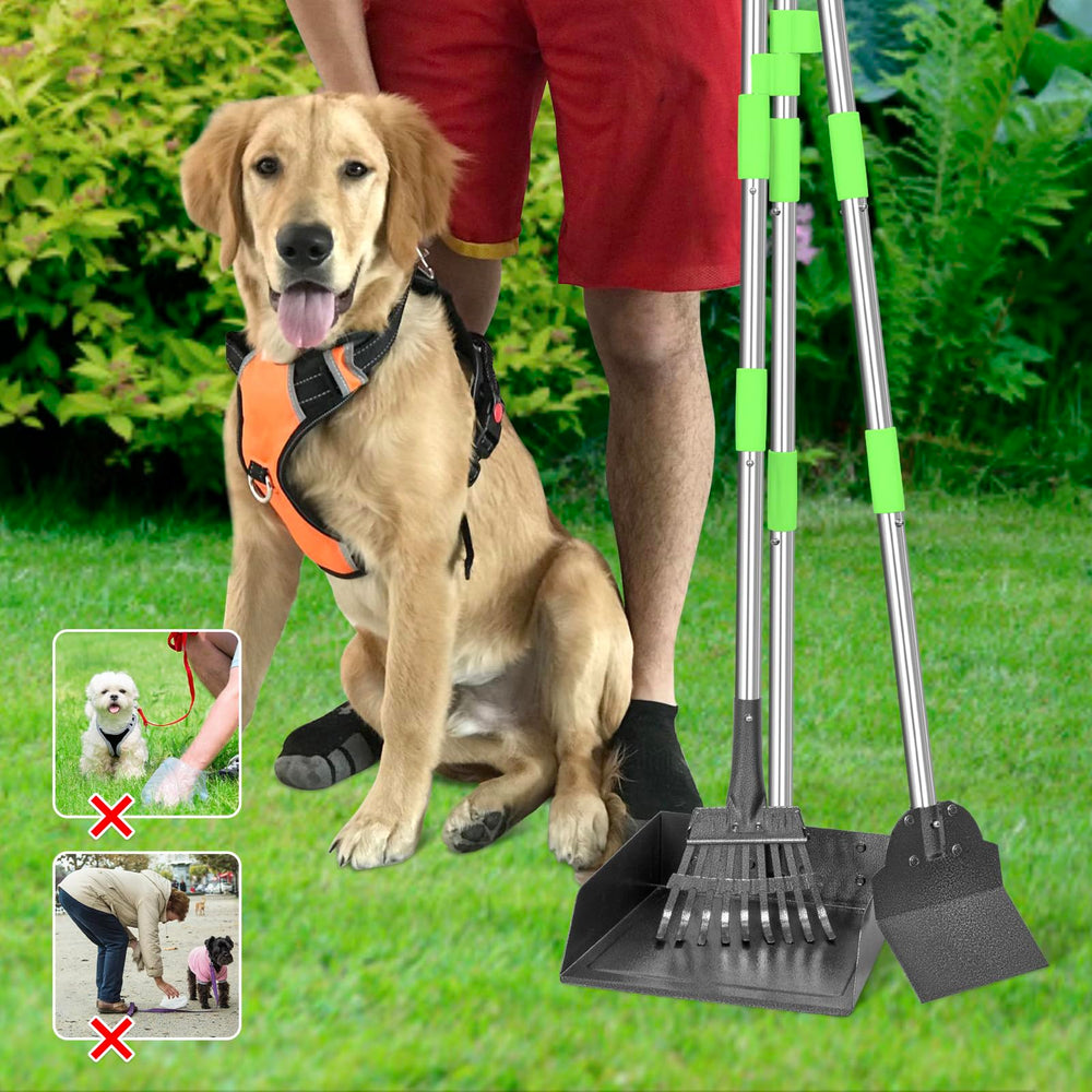TOOGE Larger Pooper Scooper integrated hook stores neatly after cleanup
