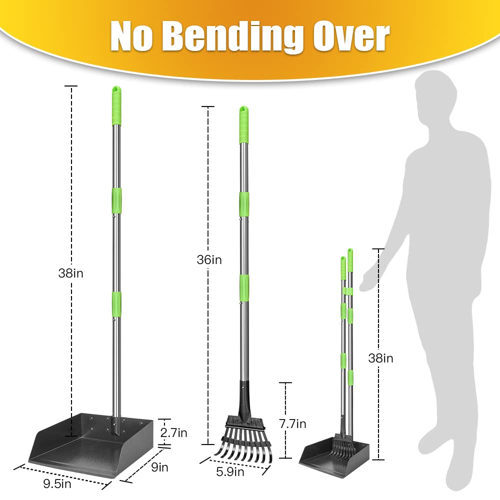 TOOGE sturdy-metal-pooper-scooper with clip-on tray prevents disassembly