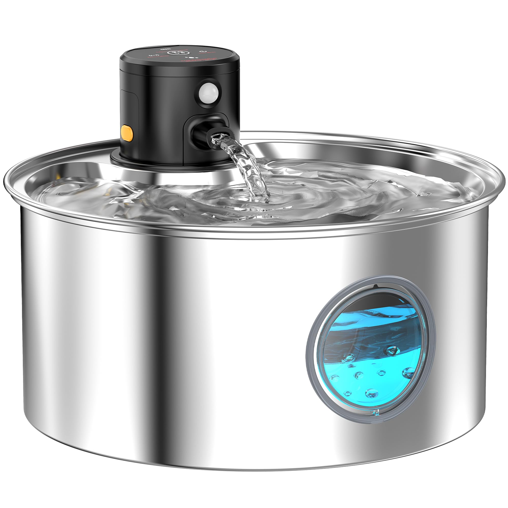 TOONIOOS cat water fountain wireless encourages cordless hydration in living room or kitchen