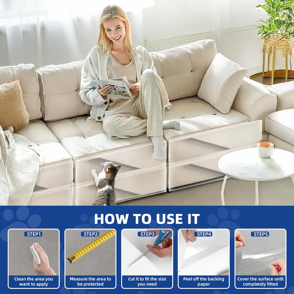 TOOSOFt cat scratch protector clear adhesive strength secures protection