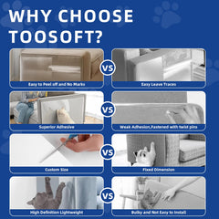 TOOSOFt cat scratch protector clear door frame protects edges