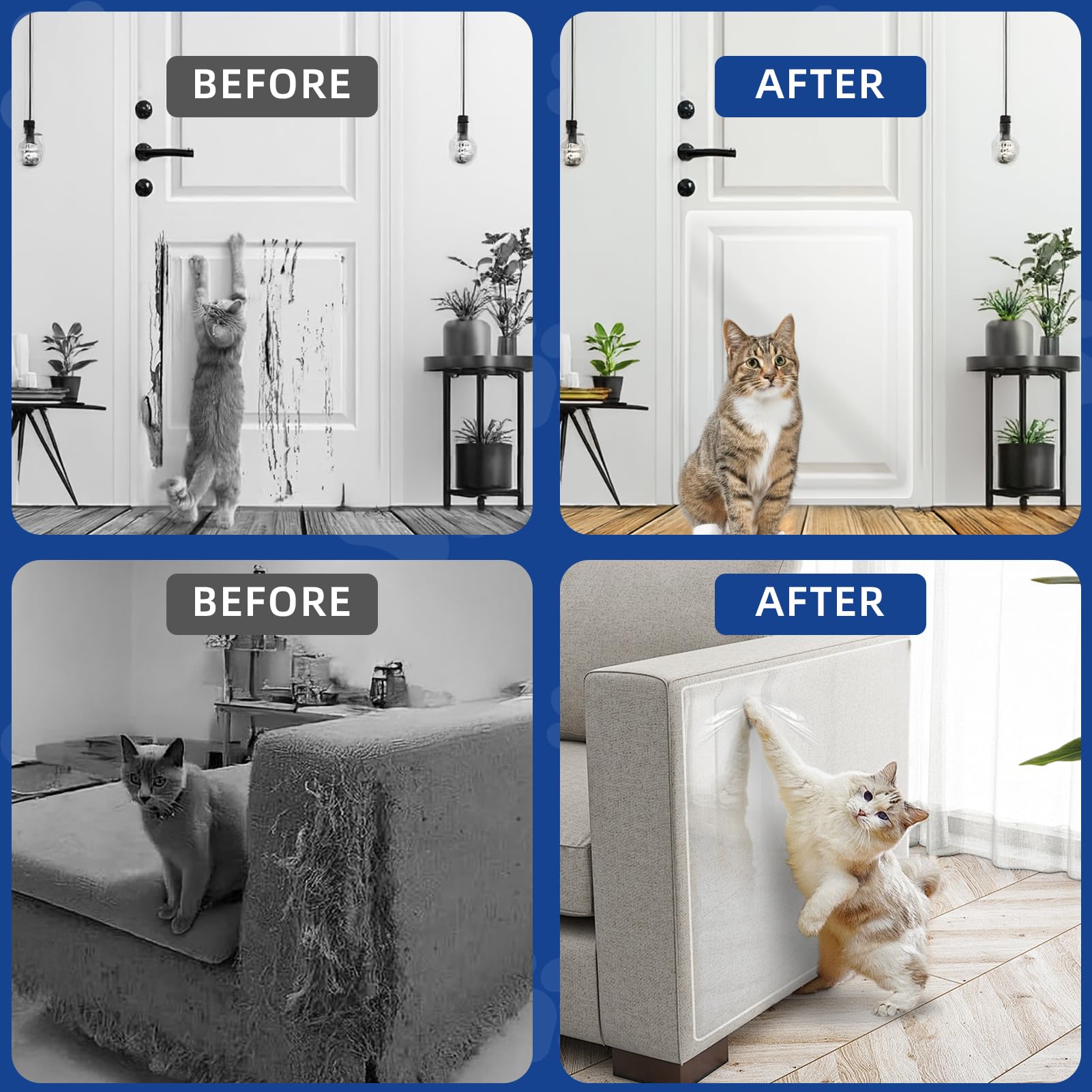TOOSOFt cat scratch protector clear mattress area prevents damage