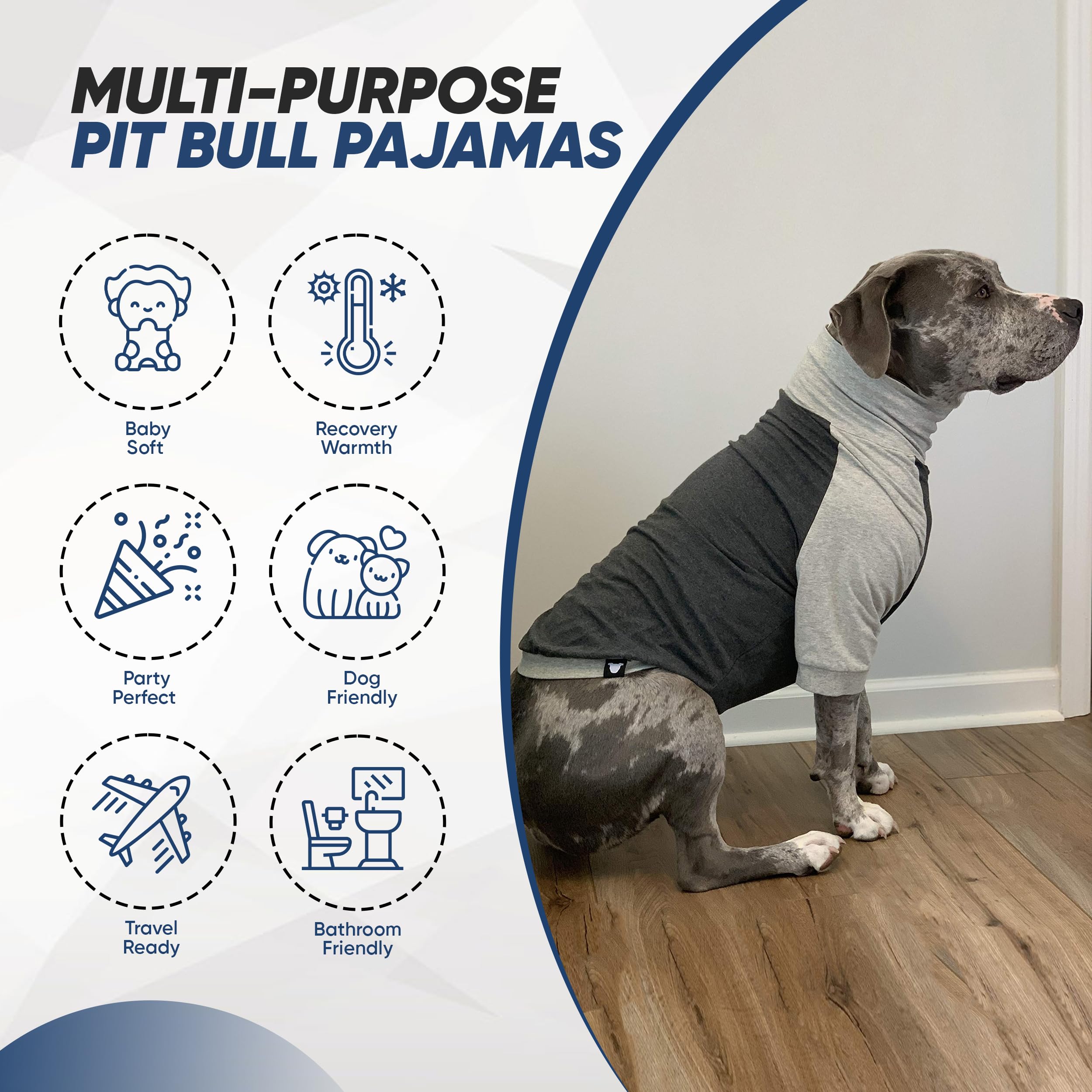 Tooth & Honey large dog pullover shirt XL fit demonstrates chest sizing.
