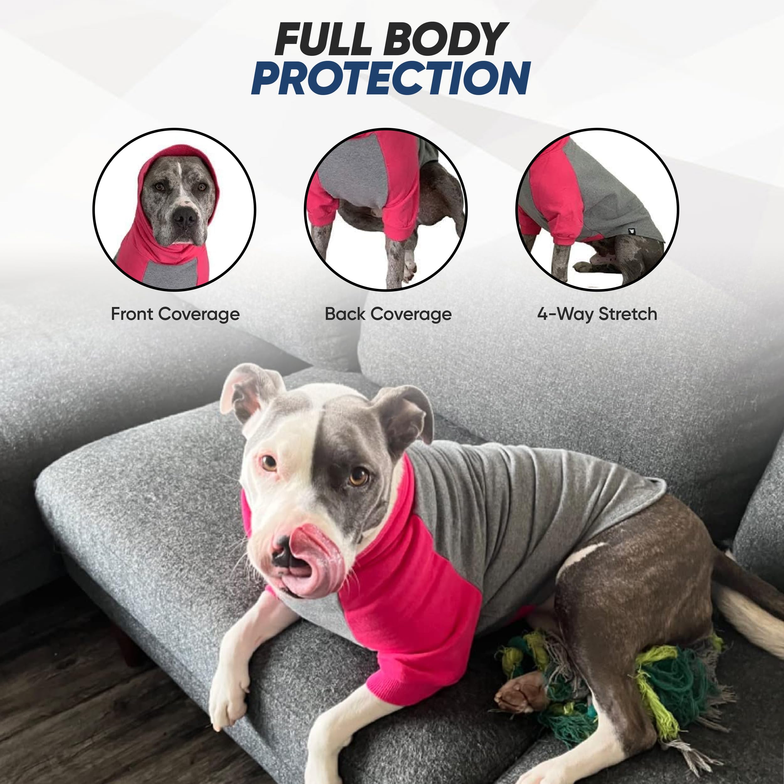 Tooth & Honey fit-detail on pitbull-sized sweater shows roomy chest for movement