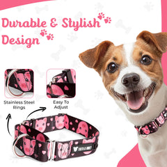 Tooth & Honey martingale collar closeup shows durable hardware