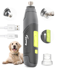 Toozey Dog Nail Grinder with 3 speeds and LED provides precise trimming for any breed.