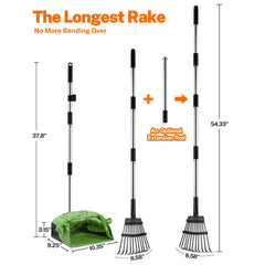 Toozey dog pooper scooper 54-inch handle reduces back strain during cleanup