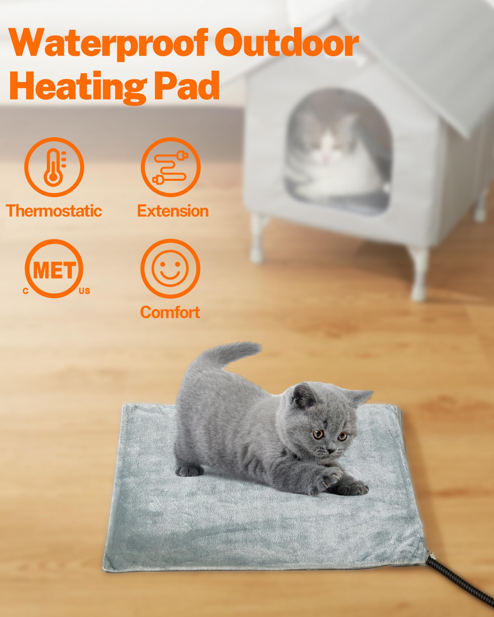 Toozey removable pad inside cat house simplifies cleaning and maintenance.