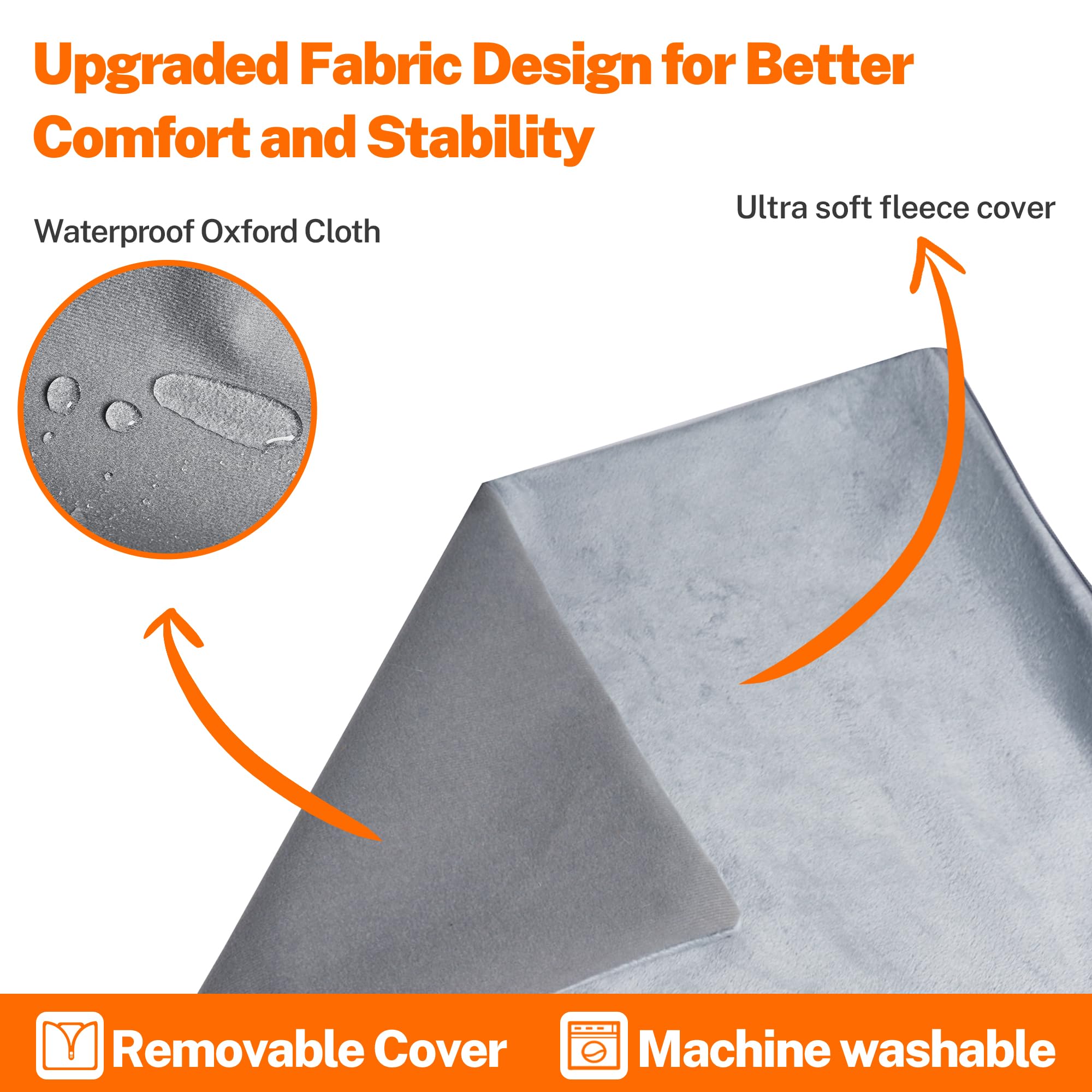 Toozey plush cover adds soft comfort while protecting the pad outdoors