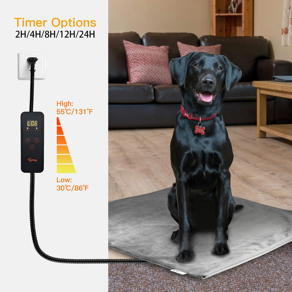 Toozey mat waterproof cover shown for easy cleaning after spills.