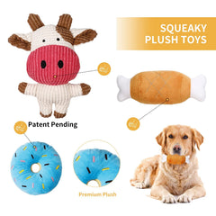 Toozey puppy-teething-toys-squeaky-plush demonstrates bite-friendly plush squeaks for gentle teething.