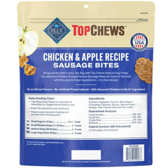 Top Chews Chicken & Apple treat close-up emphasizes natural ingredients and tastiness.