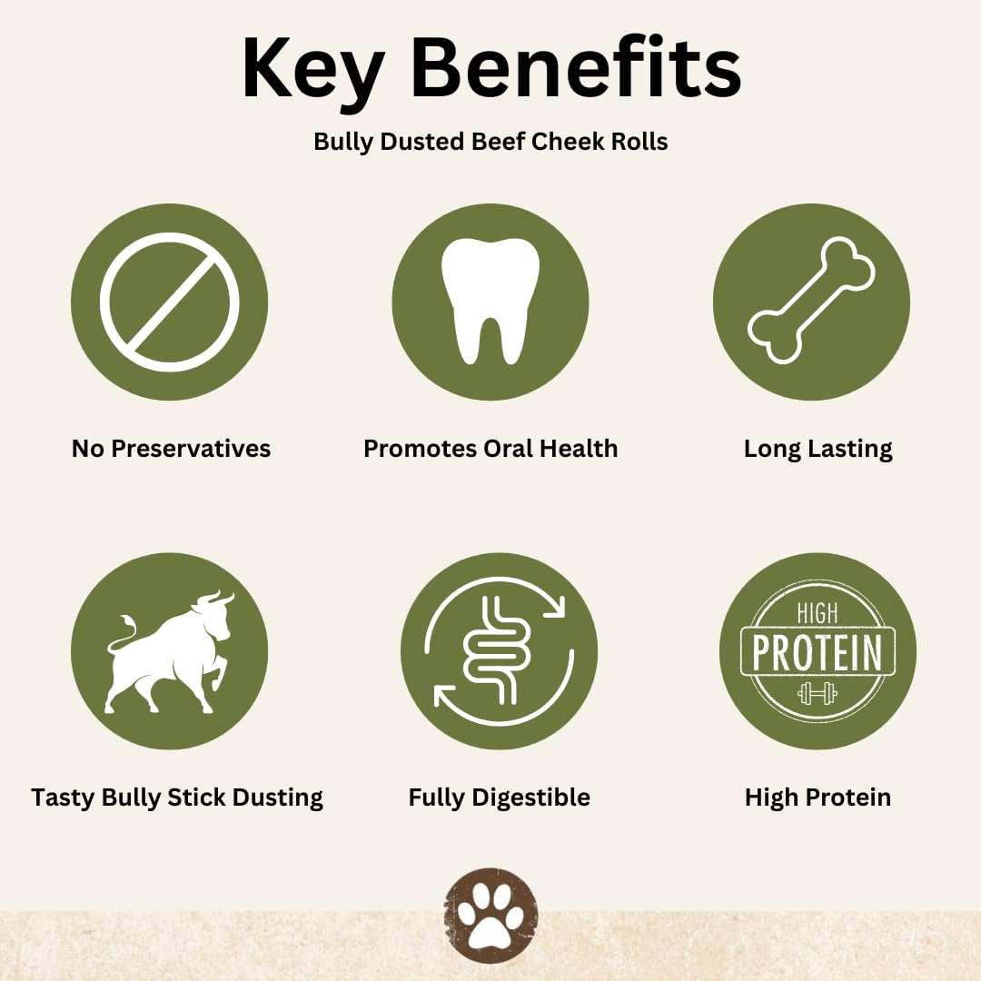 Top Dog Chews bully dust sprinkles closeup flavorful coating on rolls