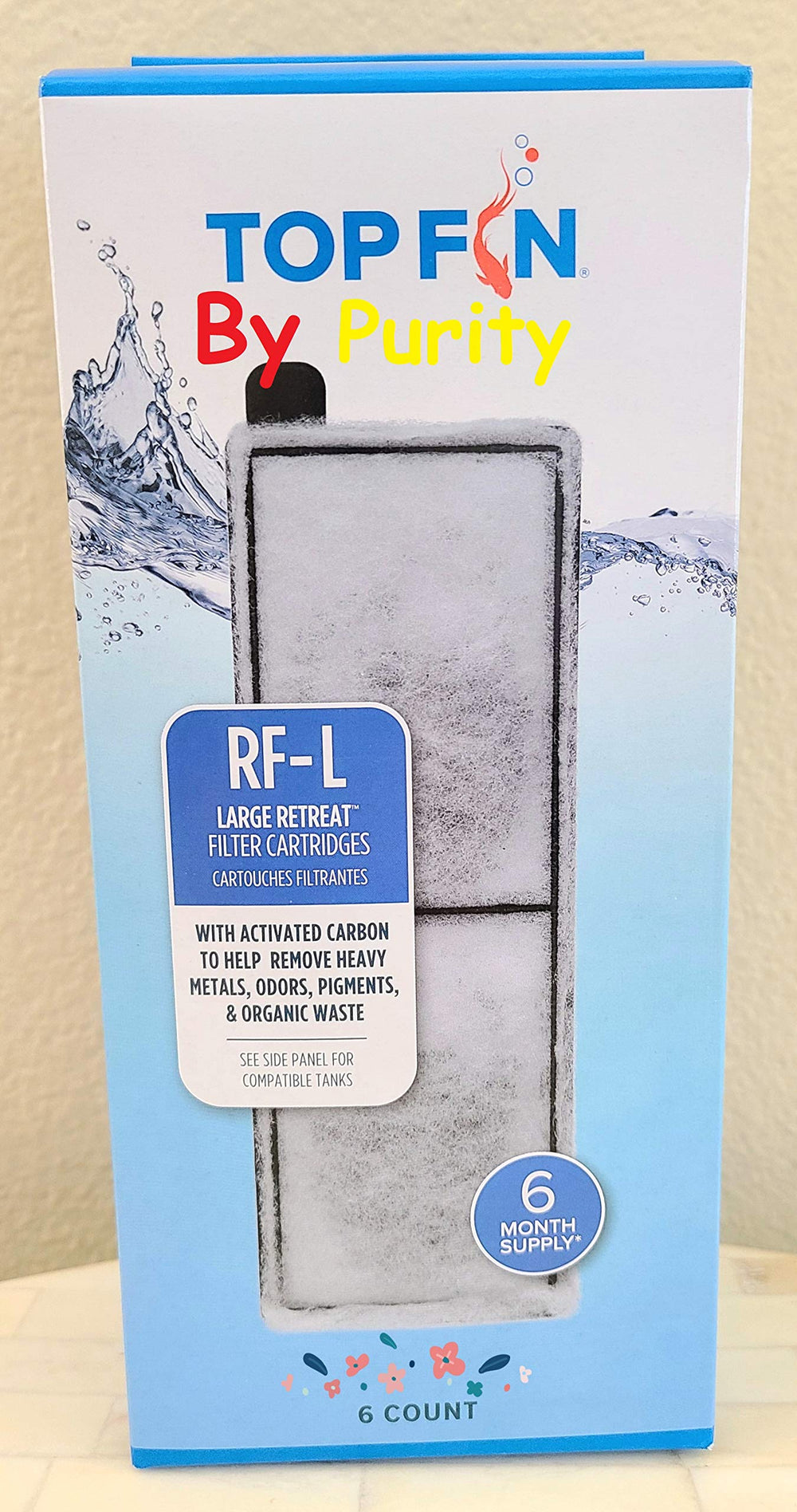 Top Fin Retreat Large RF-L front view shows compact filtration for clear aquarium water