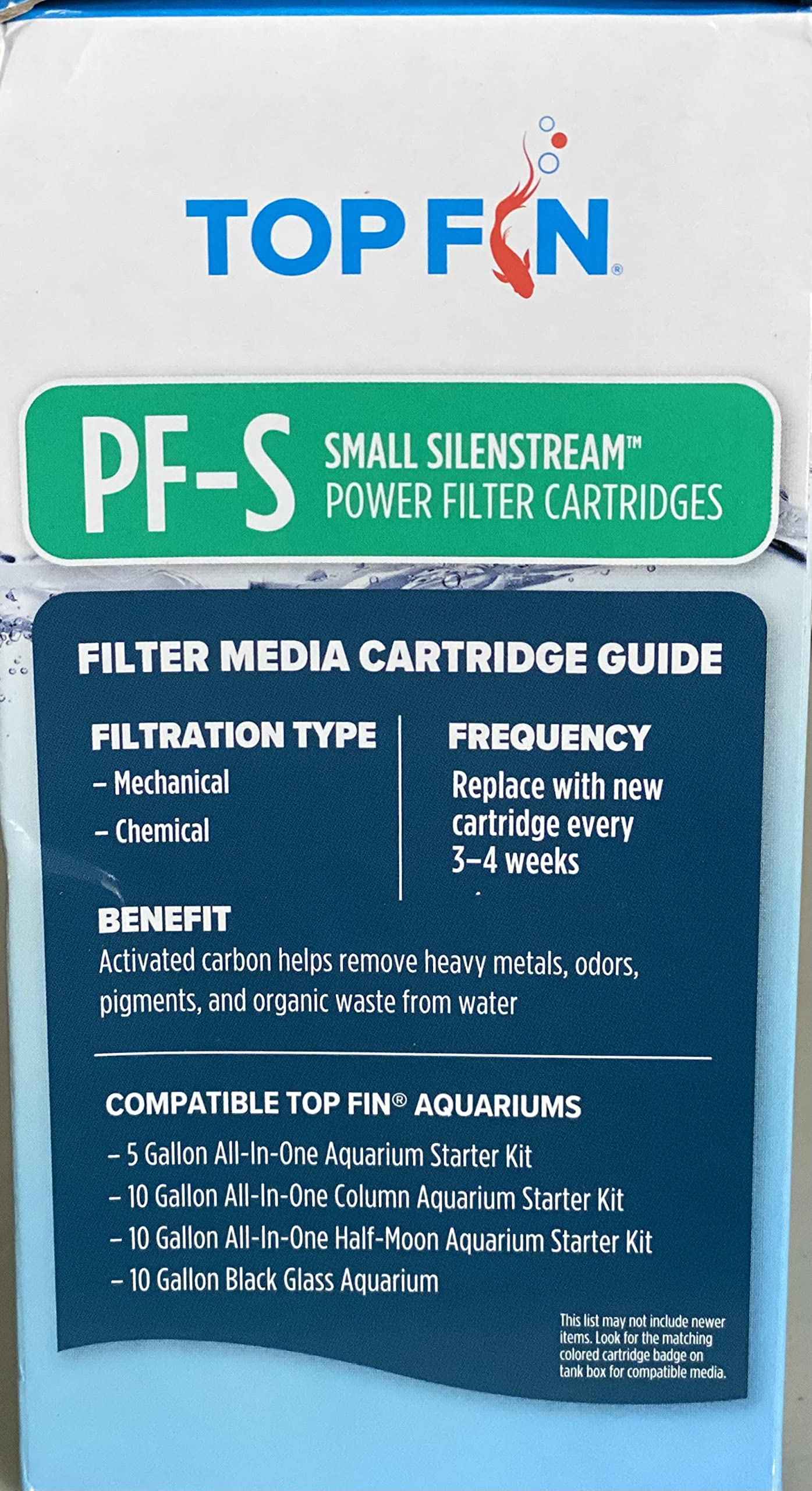 Top Fin Silenstream cartridge being installed in a filter for freshwater tanks.