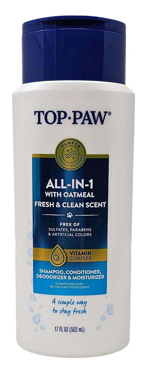 Top Paw coat after wash scene highlights refreshed fur and pleasant scent.