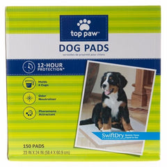 Top Paw Dog Pads 150 Count with odor neutralizer for indoor dogs