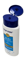 Top Paw oatmeal ingredient close-up signals gentle skin nourishment.