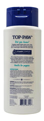 Top Paw puppy shampoo in bathroom scene highlighting sulfate-free formula.