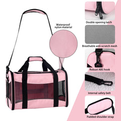 Top tasta Cat Carrying Case shows mesh ventilation for breathable comfort.