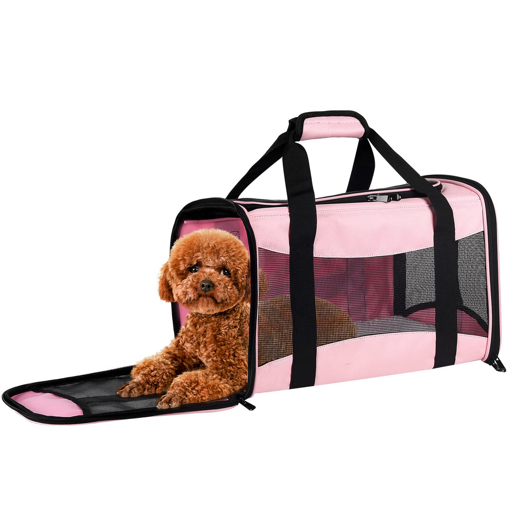 Top tasta Cat Carrying Case pink color showcases stylish pet travel gear.