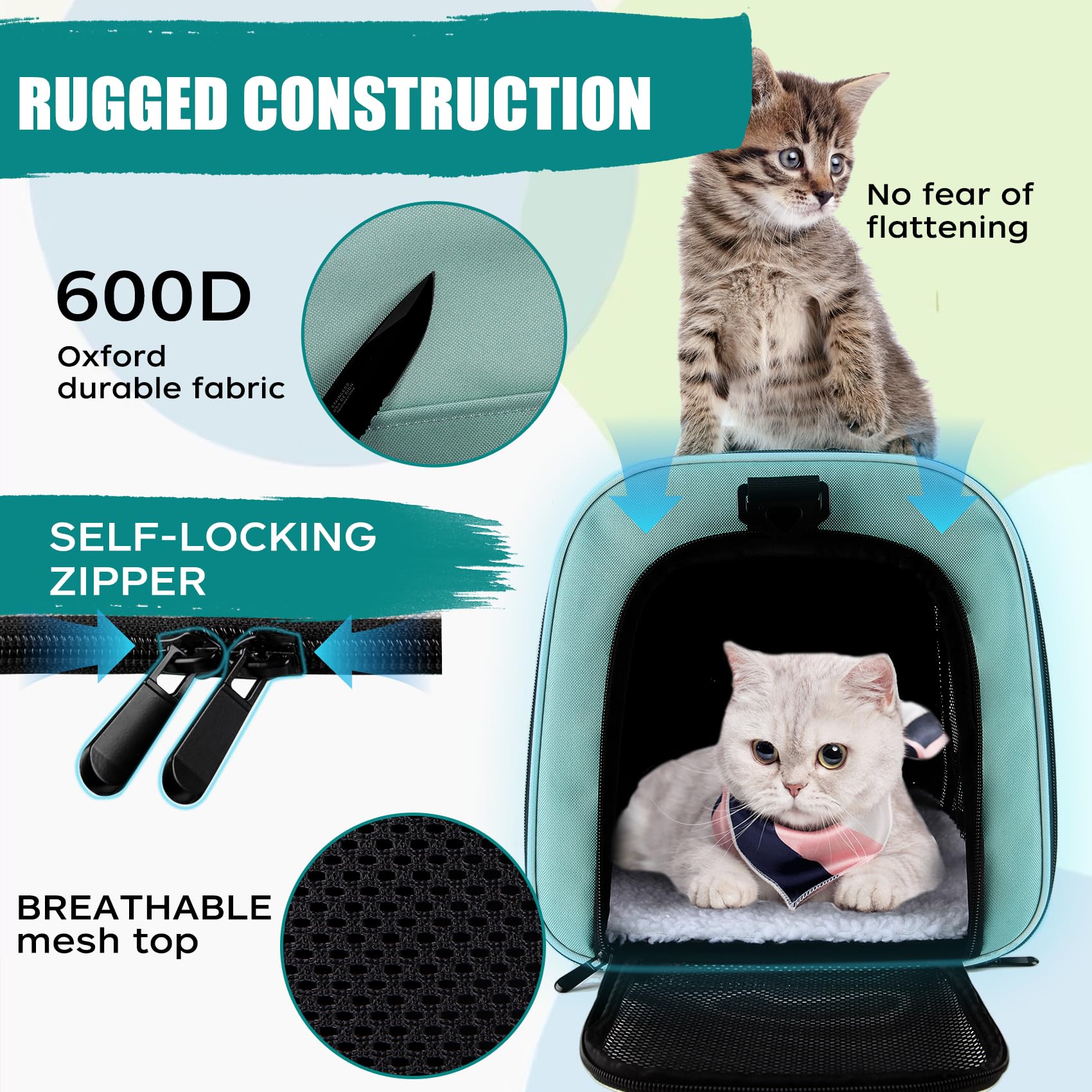 Top tasta dog-cat carrier airline-approved travel bag for flights.