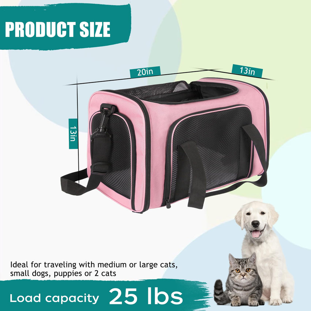 Top tasta soft sided carrier with four breathable windows for fresh air