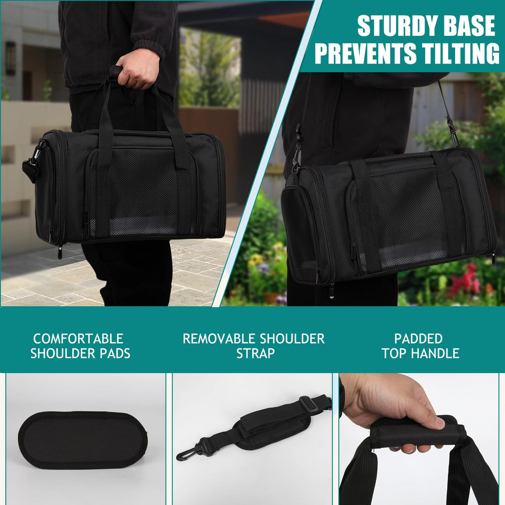 Top tasta carrier removable fleece base for cozy bed on journeys.