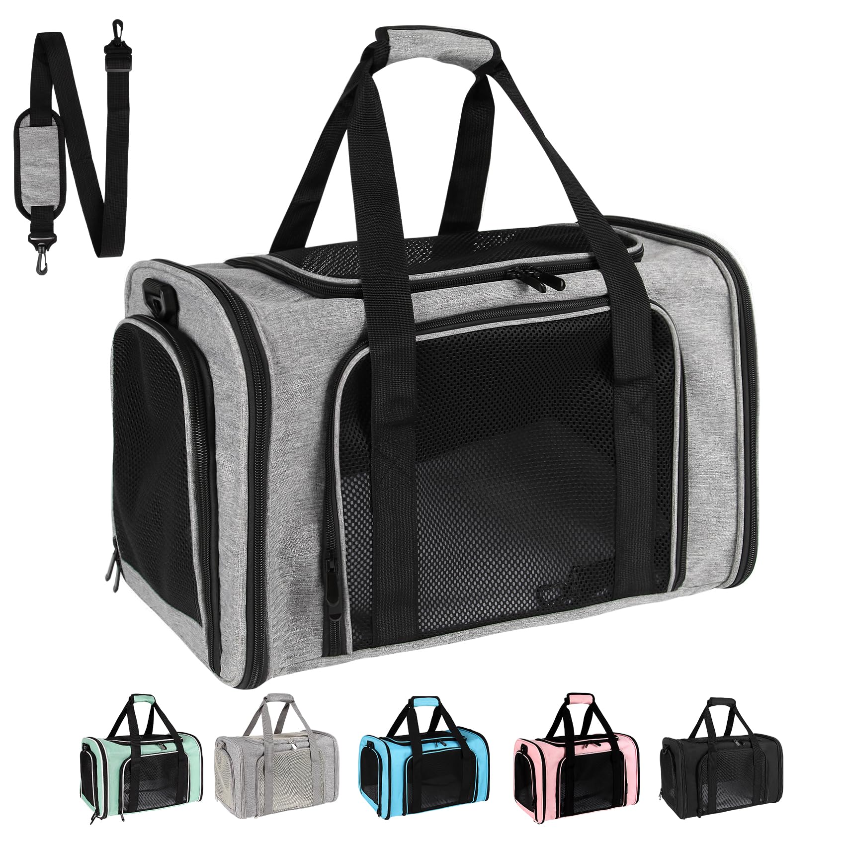 Top tasta ice pad ready option in large grey black carrier for cooling