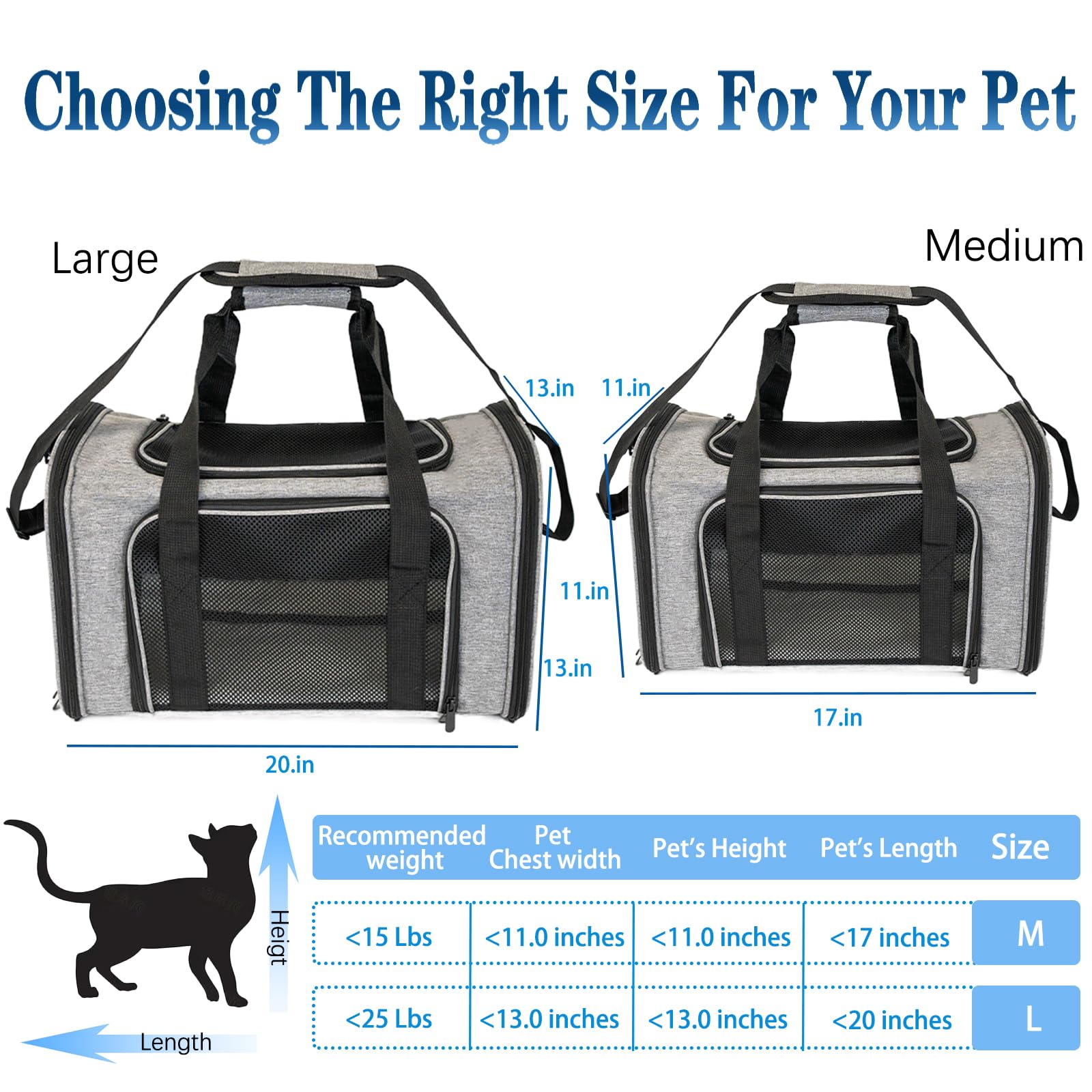 Top tasta large grey black carrier TSA approved for air travel