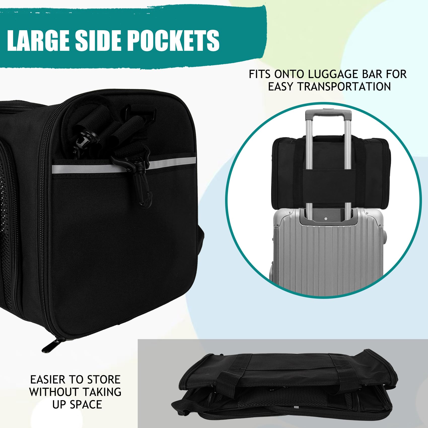 Top tasta carrier padded strap eases carrying on travel.