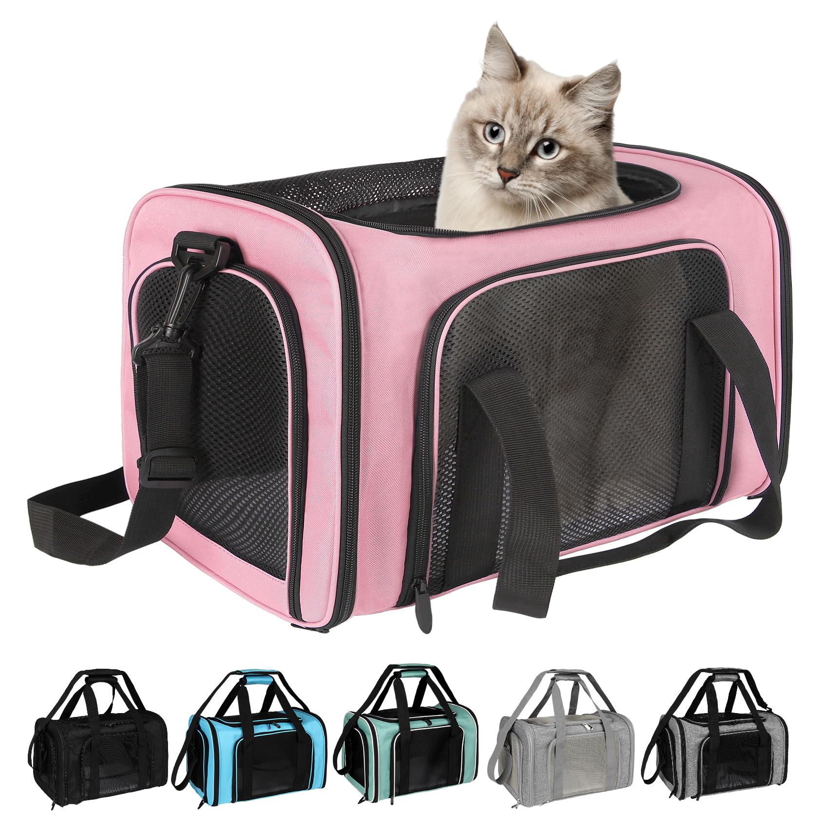 Top tasta ice pad-compatible carrier helps keep pets cooler on hot days.