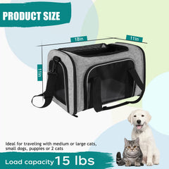 Top tasta soft-sided carrier breathable four-sided windows promote airflow and pet visibility