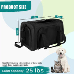 Top tasta soft-sided-carrier-inside-view reveals cozy plush mat for pets
