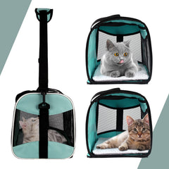 Transportín Top Tasta para gato con ventilación nylon para flujo de aire.