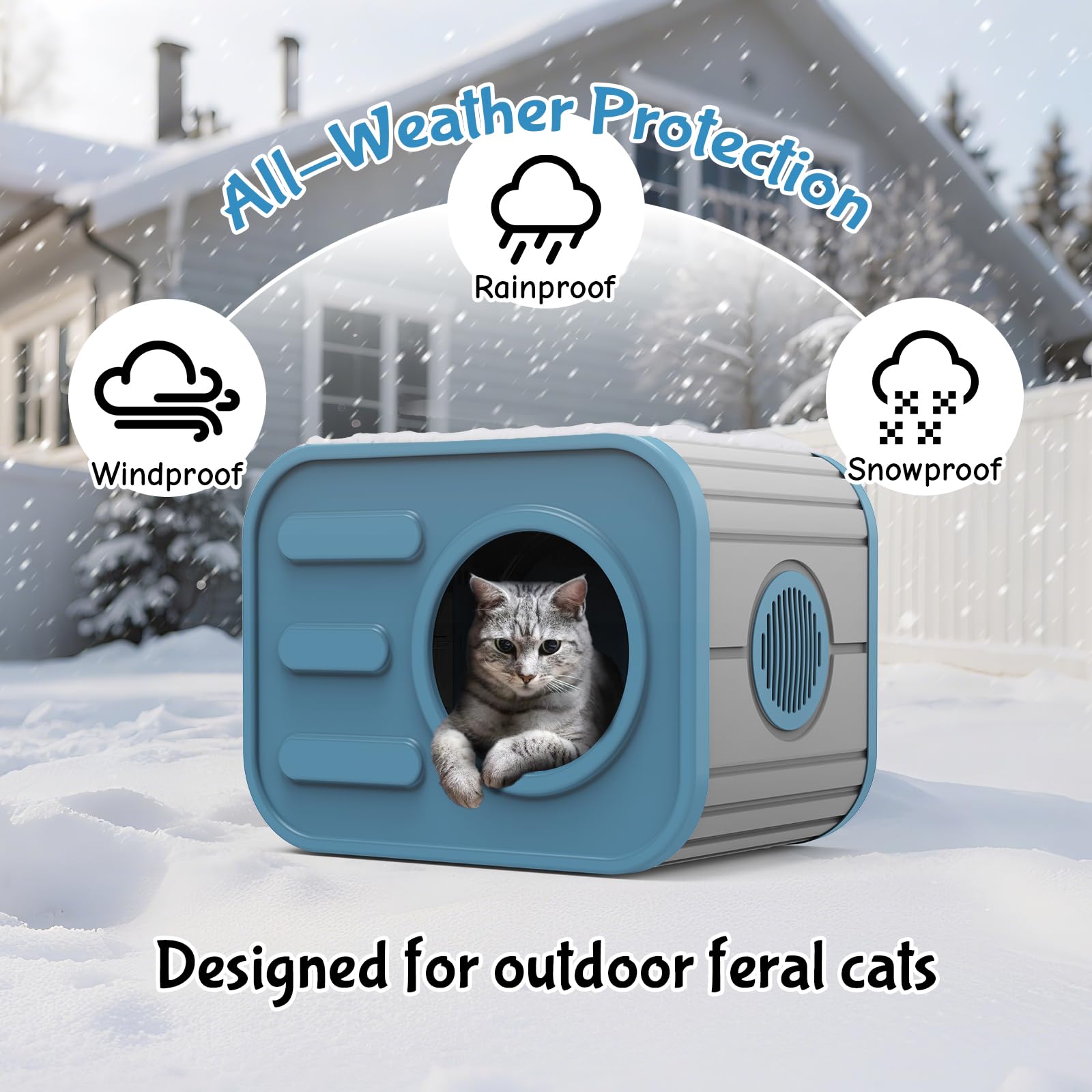 Topetory cat house durable construction for outdoor resilience.