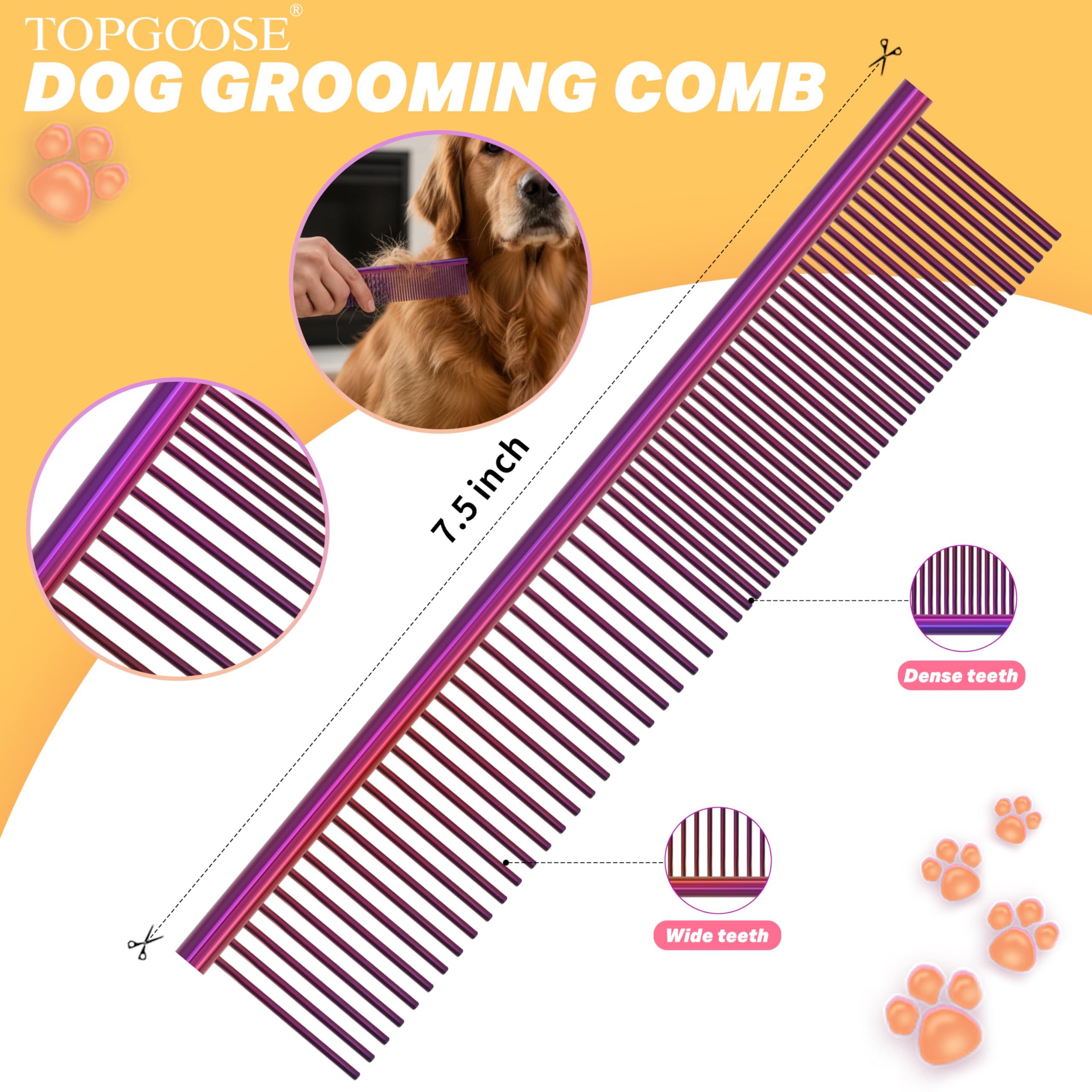 TOPGOOSE chunker scissors help shape paws safely and efficiently.