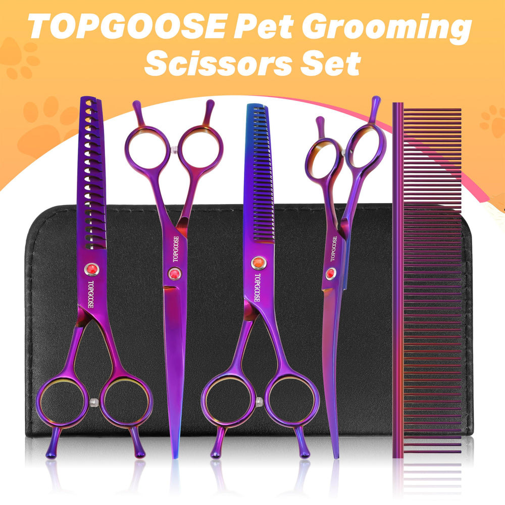 TOPGOOSE ergonomic handles reduce hand fatigue during longer grooming sessions.