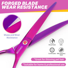 TOPGOOSE silent dog grooming scissor helps reduce pet fear with quieter cuts.