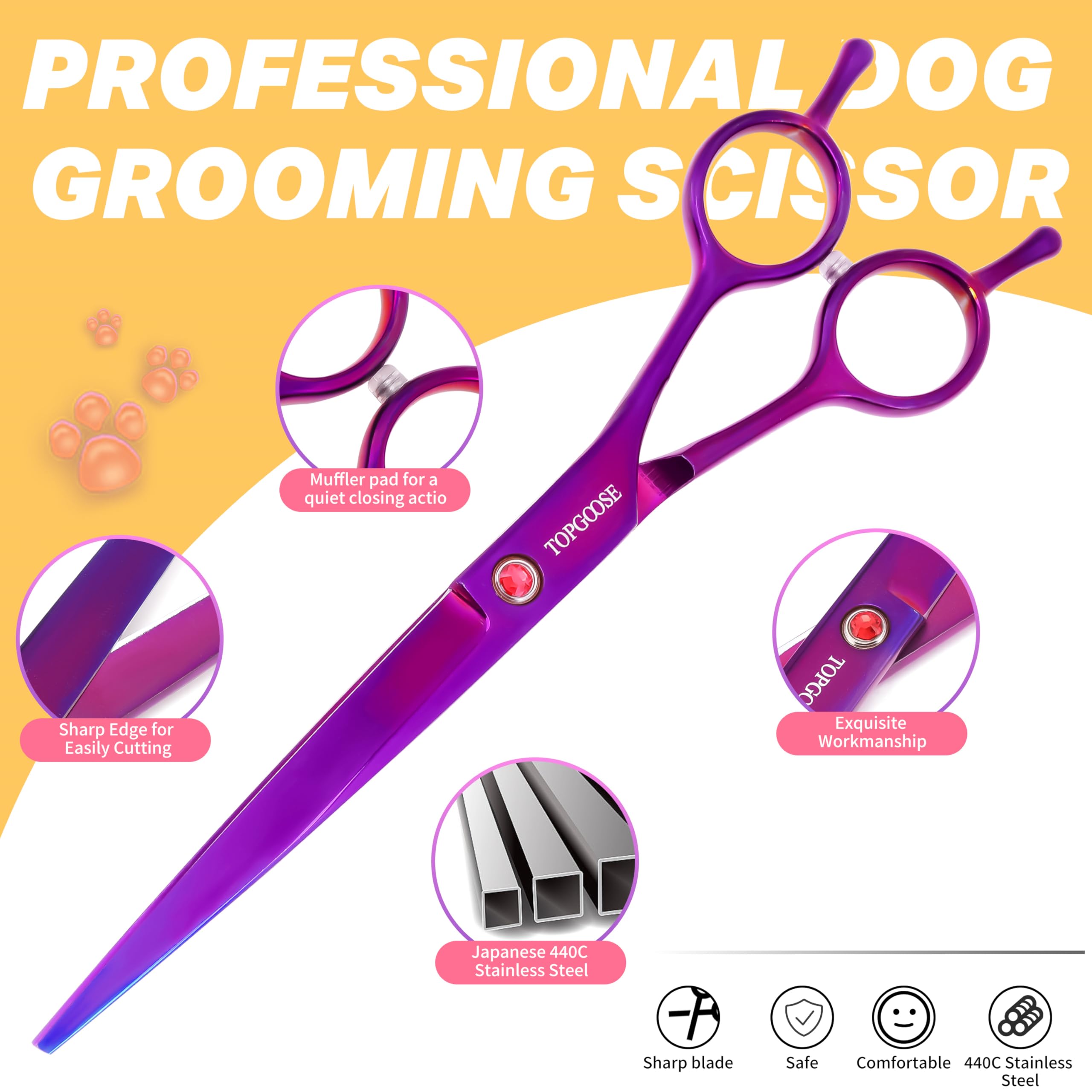 TOPGOOSE thinning scissors provide subtle texture without overcutting.