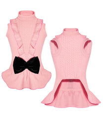 Topkins dress with elastic waist adjustable for a comfortable fit on small dogs.