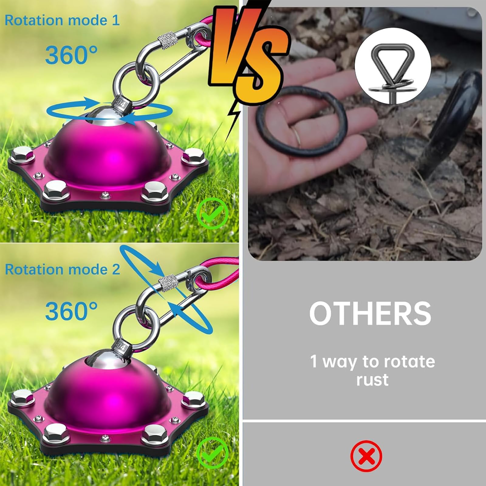 TOPKNOT outdoor camping dog run offers secure tethering away from campsite hazards.