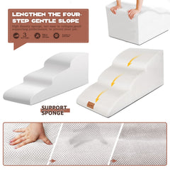 Topmart corduroy cover detail demonstrates non-slip grip for safe stair use.