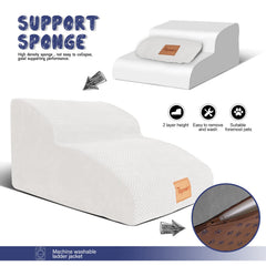 Topmart dog ramp non-slip base provides stable footing on furniture.
