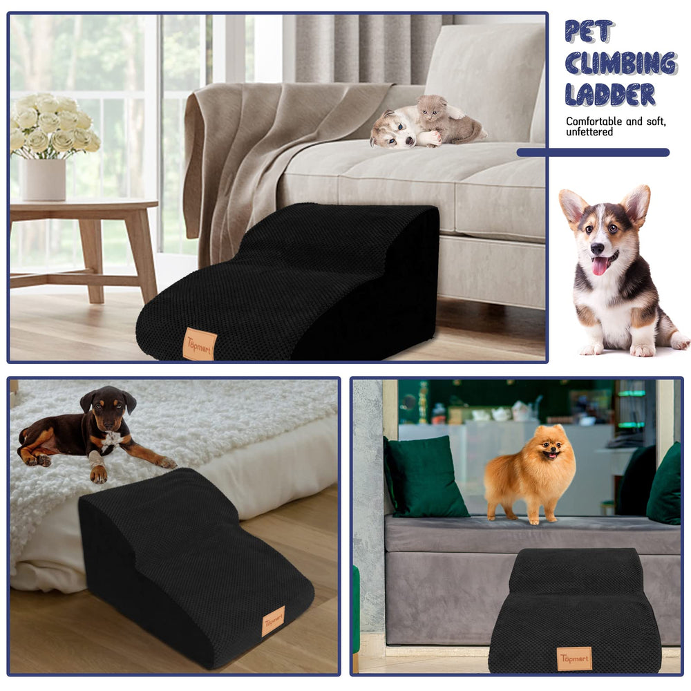 Topmart Dog Ramp Vacuum-Packaged Open reveals quick rebound after cooling.