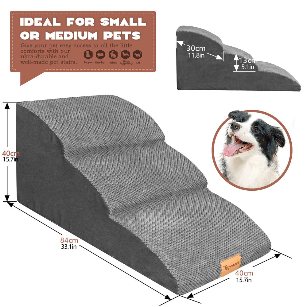 Topmart dog ramp waterproof cover detail helps keep sponge clean during use