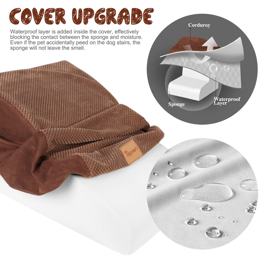 Topmart dog ramp waterproof cover protecting foam during pet use